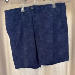 Callaway Blue Flat Front Shorts with Textured Design Golf 40